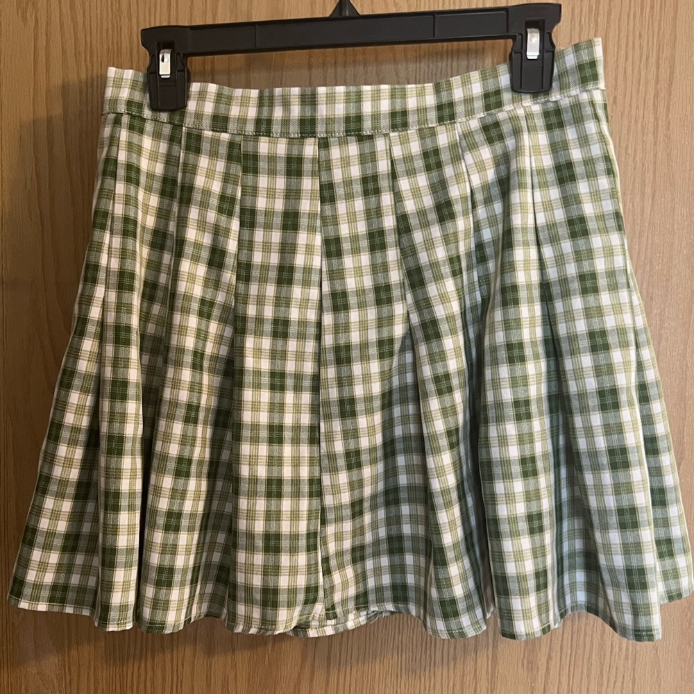 💚💛Better Be Plaid Pleated Skirt